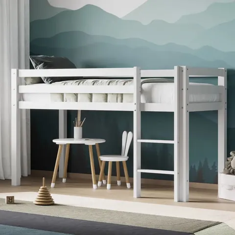 BOXED ELARA WHITE SHORTY MIDSLEEPER BED 