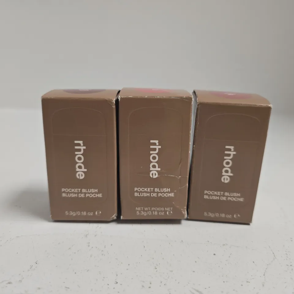 3 BOXED RHODE POCKET BLUSHES (3X5.3G)