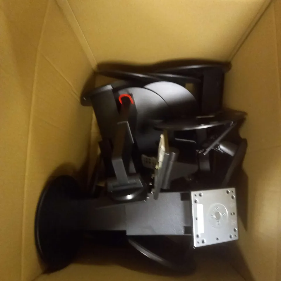 BOX OF APPROX 14 ASSORTED MONITOR STANDS IN BLACK