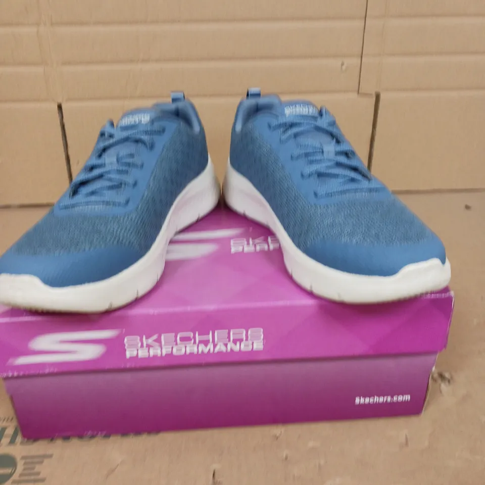 SKECHERS GO WALK FLEX TRAINERS BLUE SIZE 6.5