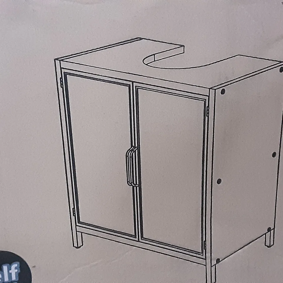 BOXED UNDER SINK UNIT IN BLACK   H60 X W69 X D32CM 