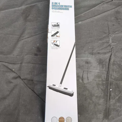 2 IN 1 BROOM WITH SQUEEGEE – FLOOR CLEANING KIT