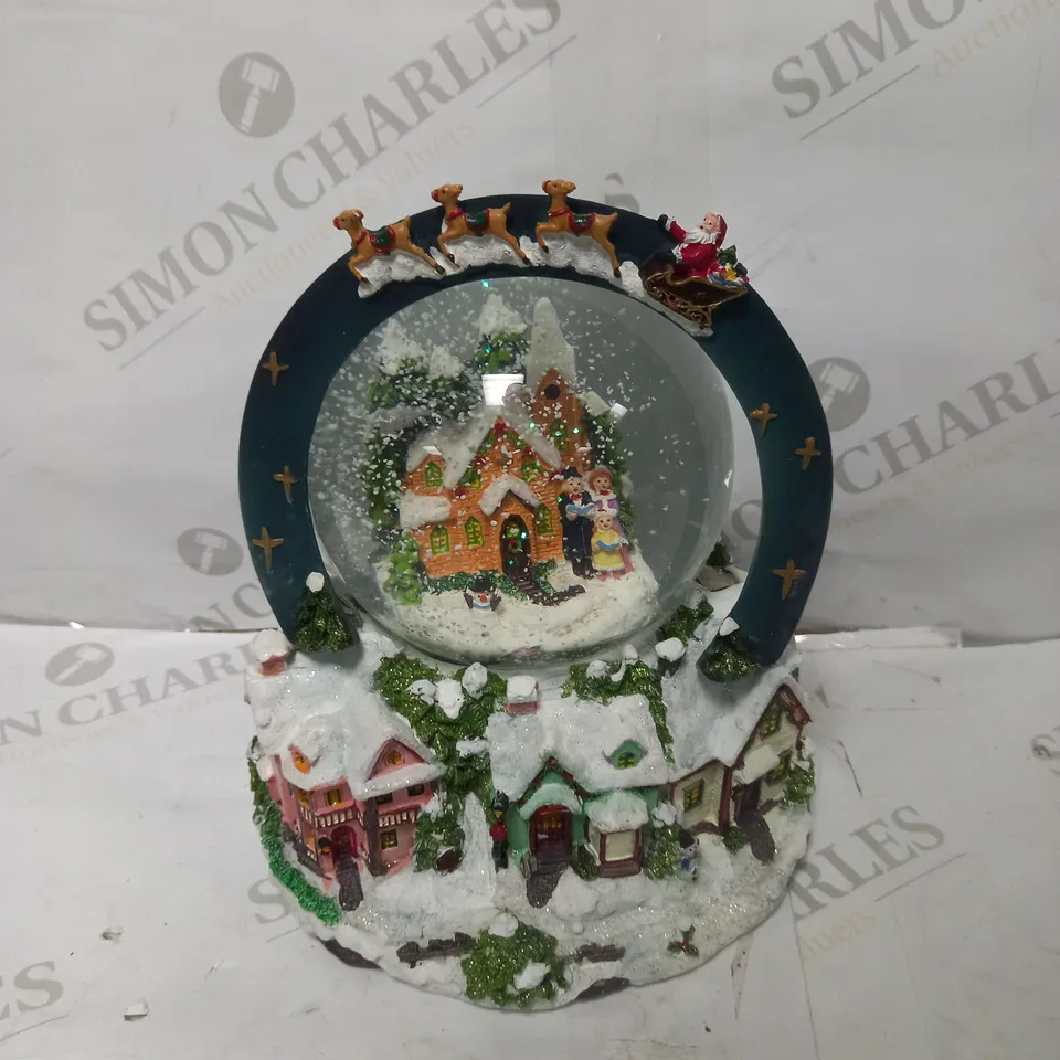 WERCHRISTMAS SCENE MUSICAL ANIMATED SNOW GLOBE
