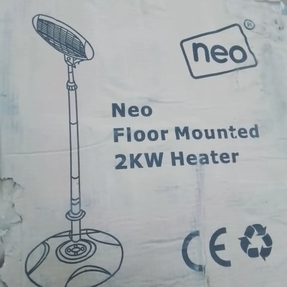 BOXED NEO OUTDOOR ELECTRIC PATIO HEATER 2KW BLACK