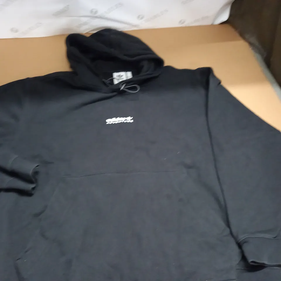 ADIDAS BLACK HOODIE - 2 XL