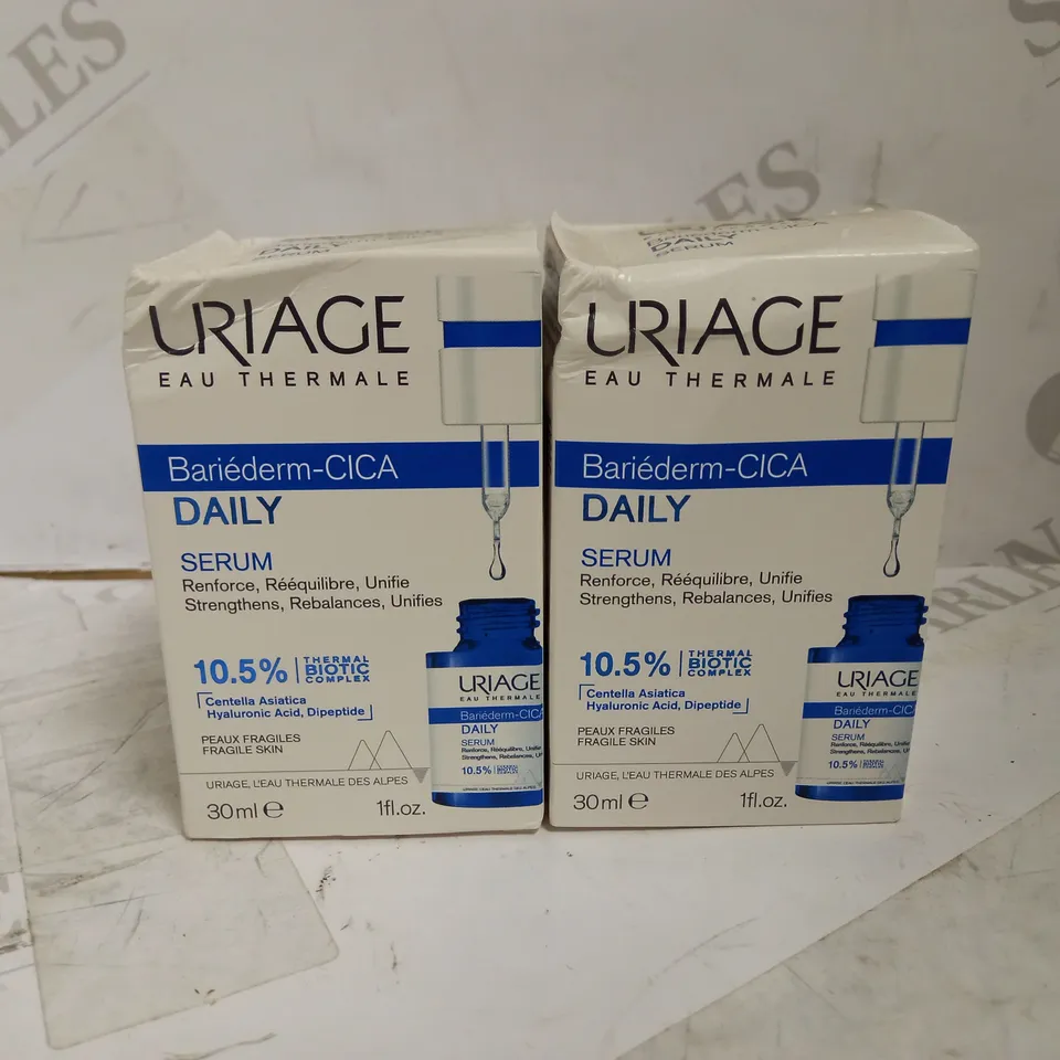 LOT OF 2 X 30ML URIAGE BARIEDERM-CICA DAILY SERUM