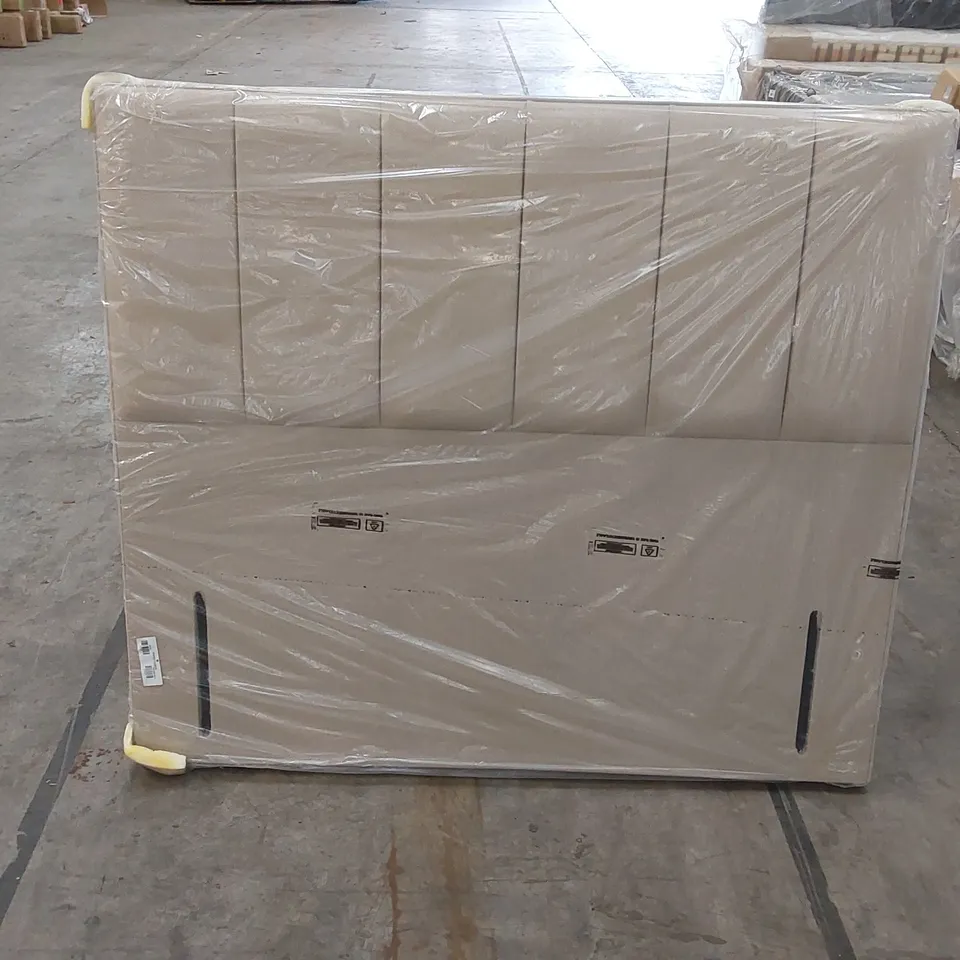 BAGGED DESIGNER 150cm KING SIZE FABRIC UPHOLSTERED HEADBOARD 
