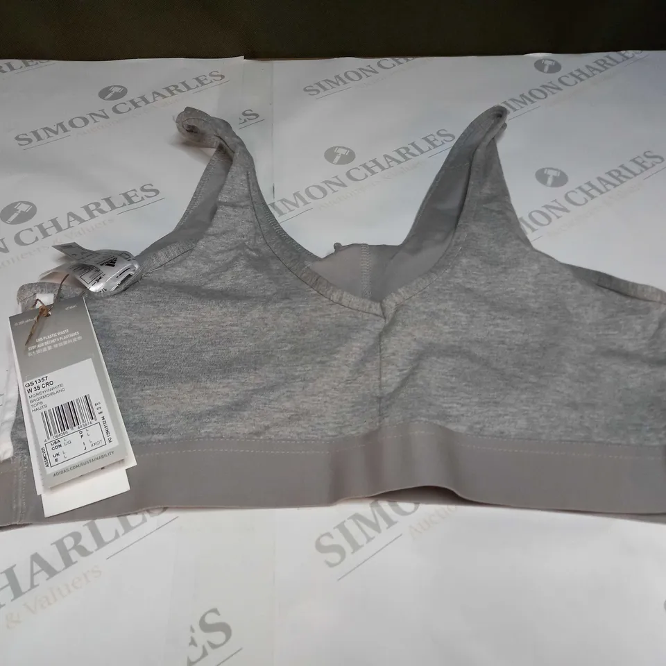 ADIDAS SPORTS BRA IN GREY - UK LARGE