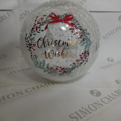 SEASONAL GLASS GLOBE WITH LED WIRE LIGHTS