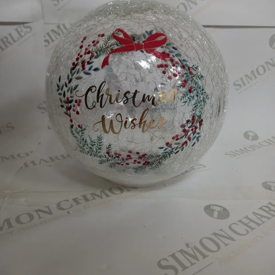SEASONAL GLASS GLOBE WITH LED WIRE LIGHTS