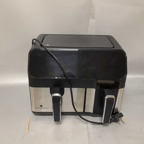 BOXED COOK'S ESSENTIALS 7.7L DUAL AIR FRYER IN BLACK