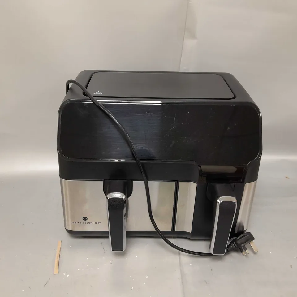 BOXED COOK'S ESSENTIALS 7.7L DUAL AIR FRYER IN BLACK