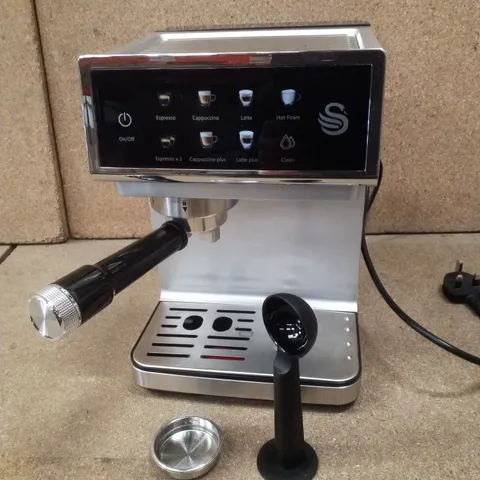 BOXED SWAN MASTER DIGITAL ONE-TOUCH ESPRESSO MACHINE WITH AUTOMATIC MILK FROTHER
