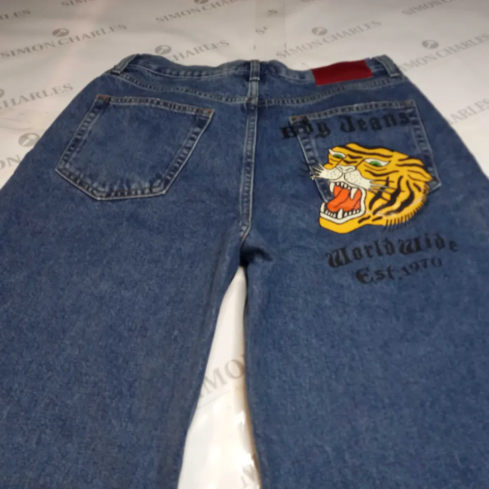 BDG WIDE LEG 'BOYFRIEND' JEANS IN BLUE - 30W 32L