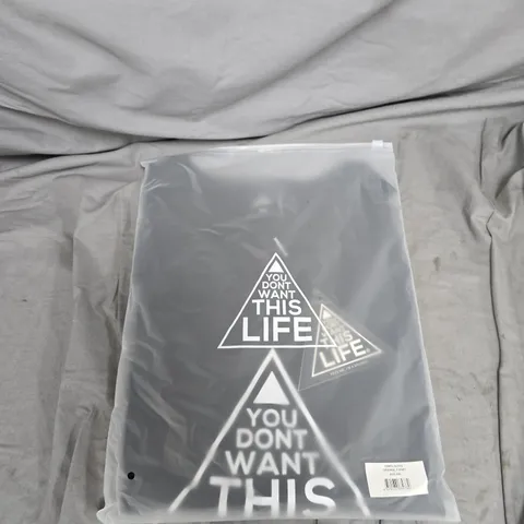BAGGED YOU DONT WANT THIS LIFE ORIGINAL TEE IN BLACK - SIZE XXL