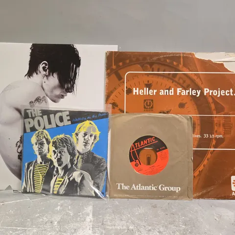 ASSORTMENT OF VINYLS, LPS, AND EPS TO INCLUDE THE POLICE, ATLANTIC, HELLER AND FARLEY PROJECT, ETC
