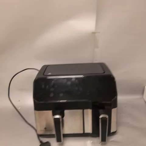 BOXED COOK'S ESSENTIALS 7.7L DUAL AIR FRYER IN BLACK