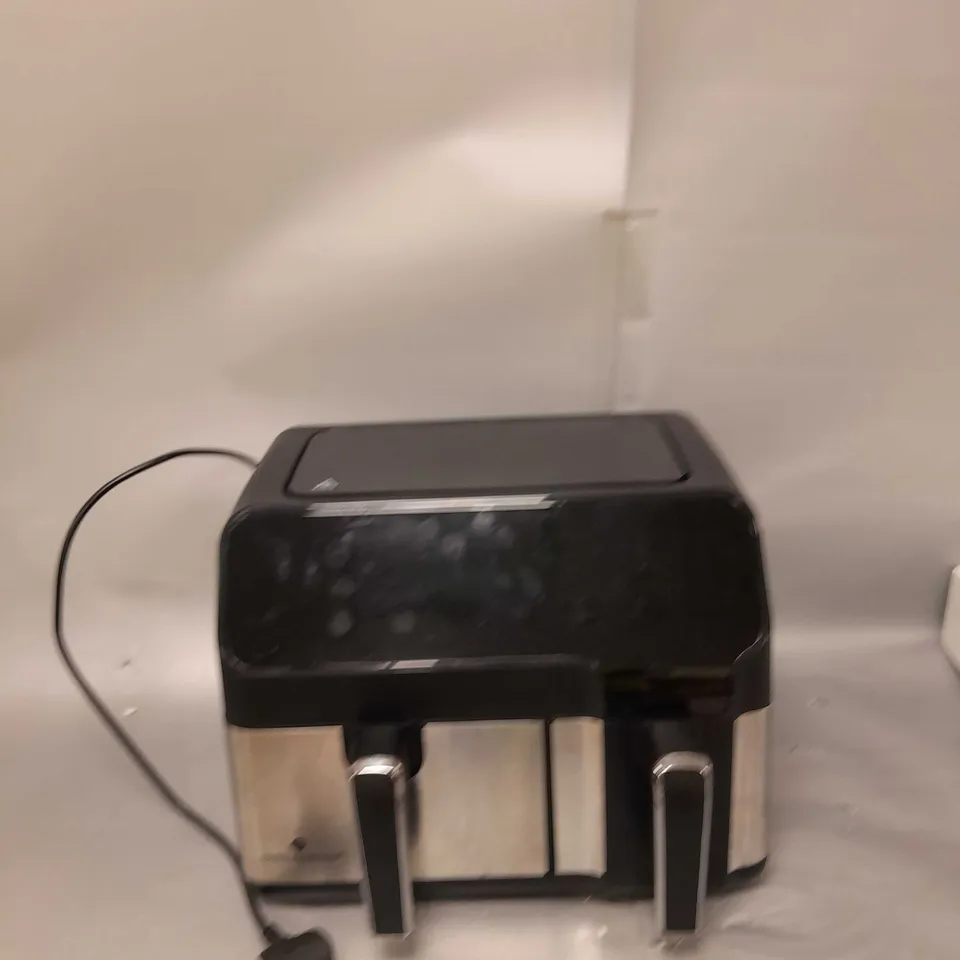 BOXED COOK'S ESSENTIALS 7.7L DUAL AIR FRYER IN BLACK