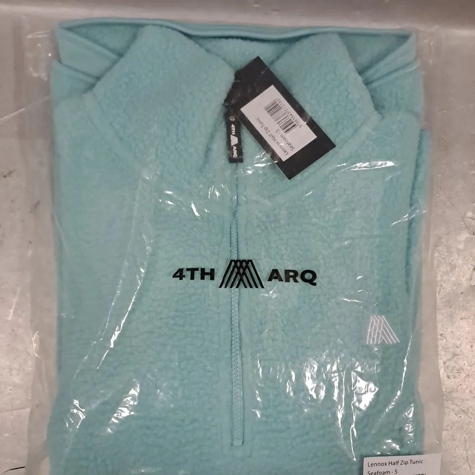 4TH ARQ LENNOX HALF ZIP TUNIC IN AQUA SIZE SMALL