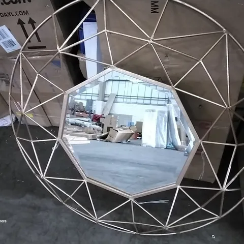 BOXED CASSANO ROUND METAL FRAMED WALL MOUNTED MIRROR