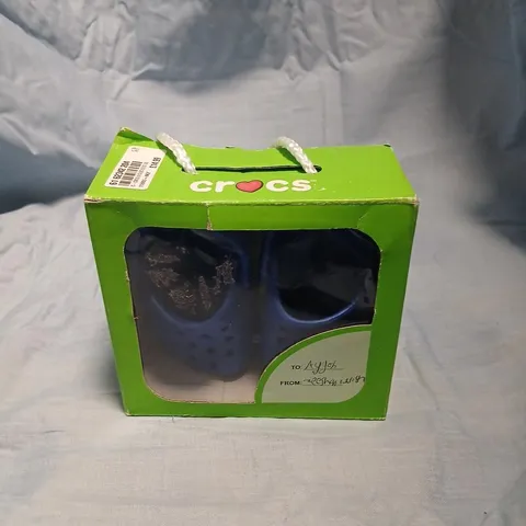 CROCS LITTLES TODDLER CLOGS – BLUE BOLT, BOXED (UK C2-3)
