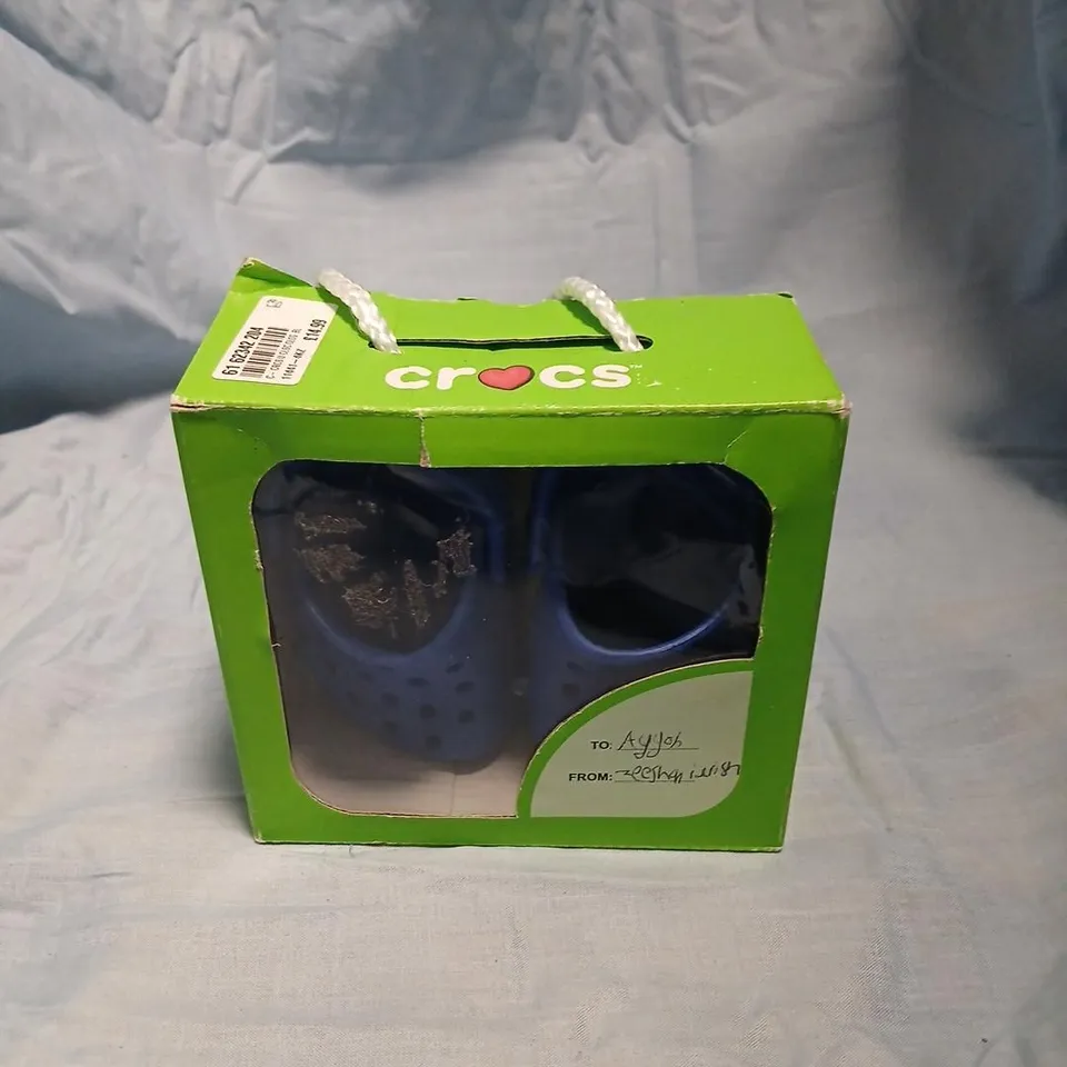 CROCS LITTLES TODDLER CLOGS – BLUE BOLT, BOXED (UK C2-3)