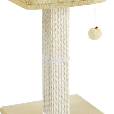 BOXED FEANDREA CAT SCRATCHING POST WITH 40 x 30cm PLUSH PLATFORM