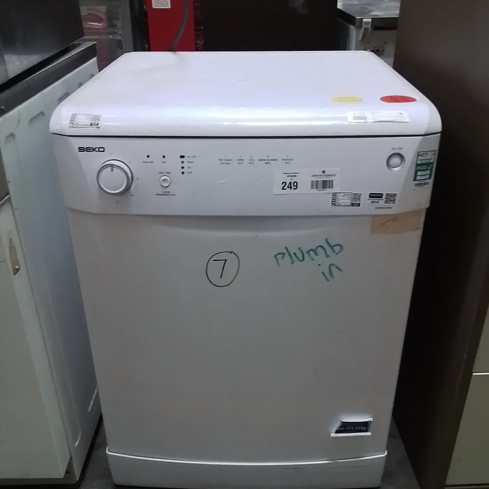 BEKO UNDER COUNTER DISHWASHER IN WHITE
