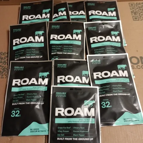 APPROXIMATELY 11 PACKS OF ROAM GRASS FED BEEF BITES 70G PER PACK