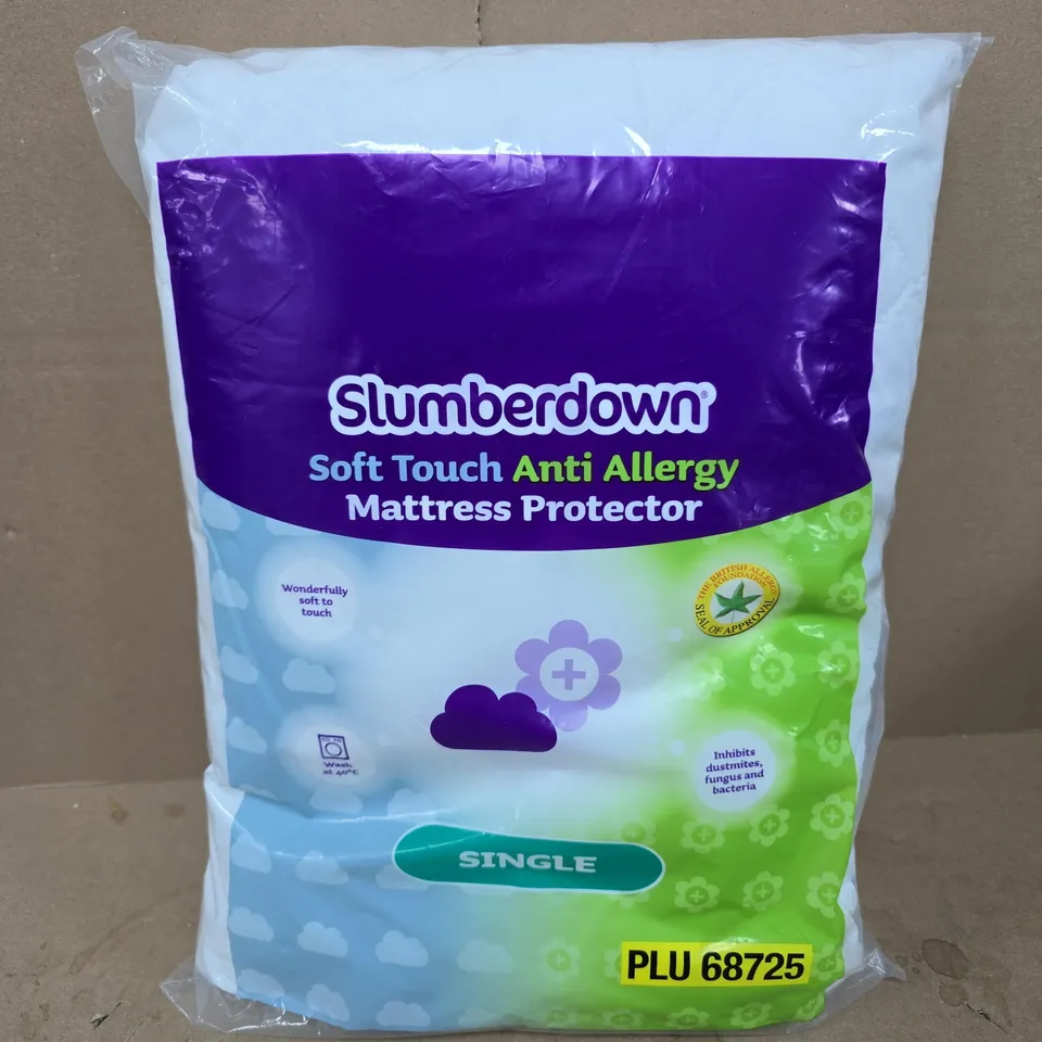 SLUMBERDOWN SOFT TOUCH ANTI ALLERGY MATTRESS PROTECTOR – SINGLE