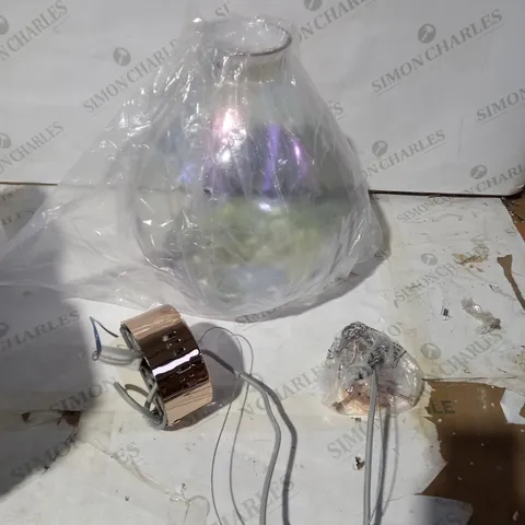 BOXED AZIA PENDANT FRENCH GOLD FINISH & GLASS LED PENDANT (COLLECTION ONLY)
