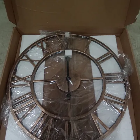 BOXED OUTDOOR/INDOOR CLOCK - BRUSHED BRONZE