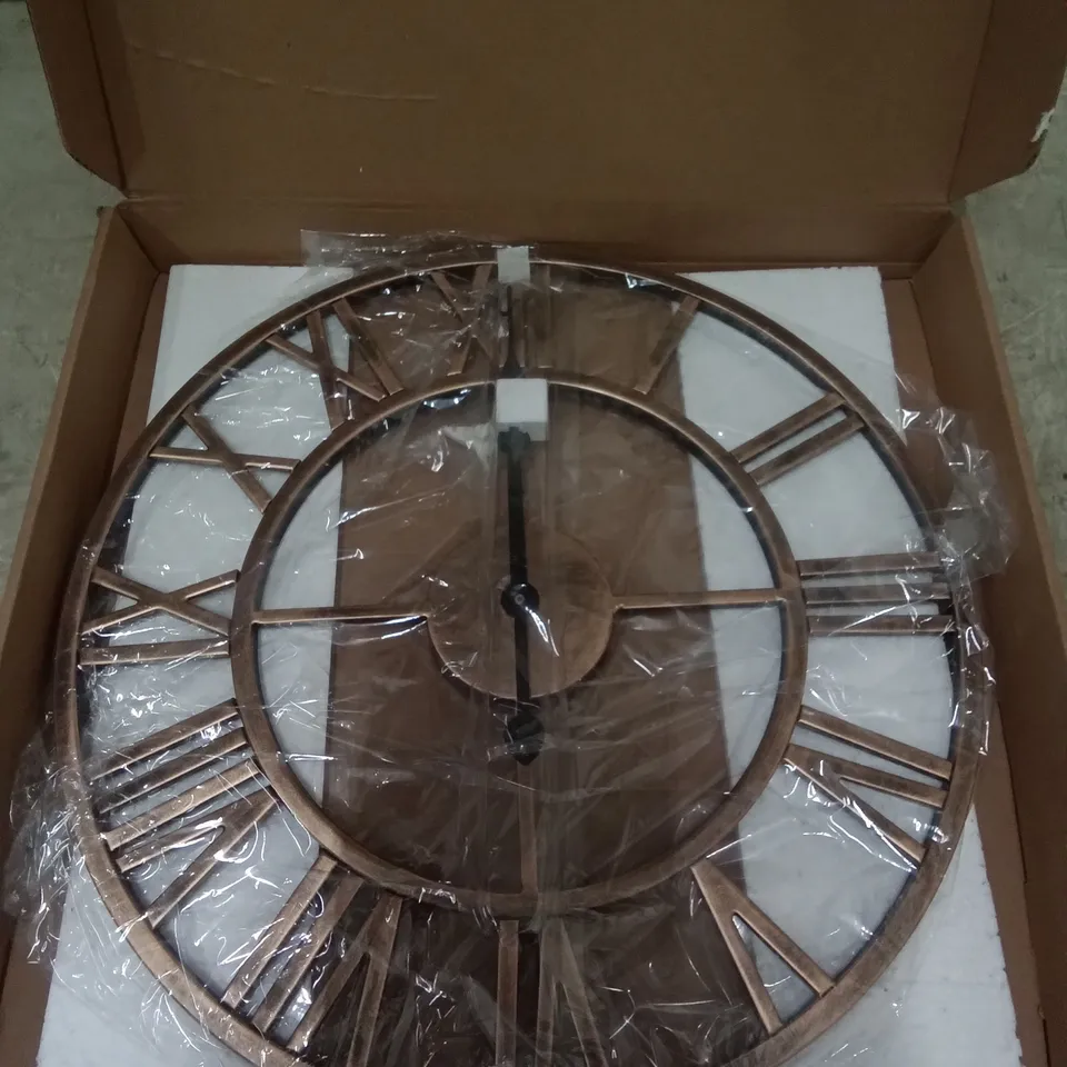 BOXED OUTDOOR/INDOOR CLOCK - BRUSHED BRONZE 