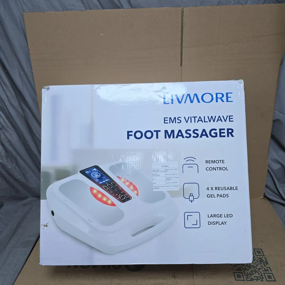 LIVMORE EMS VITALWAVE FOOT MASSAGER BOXED