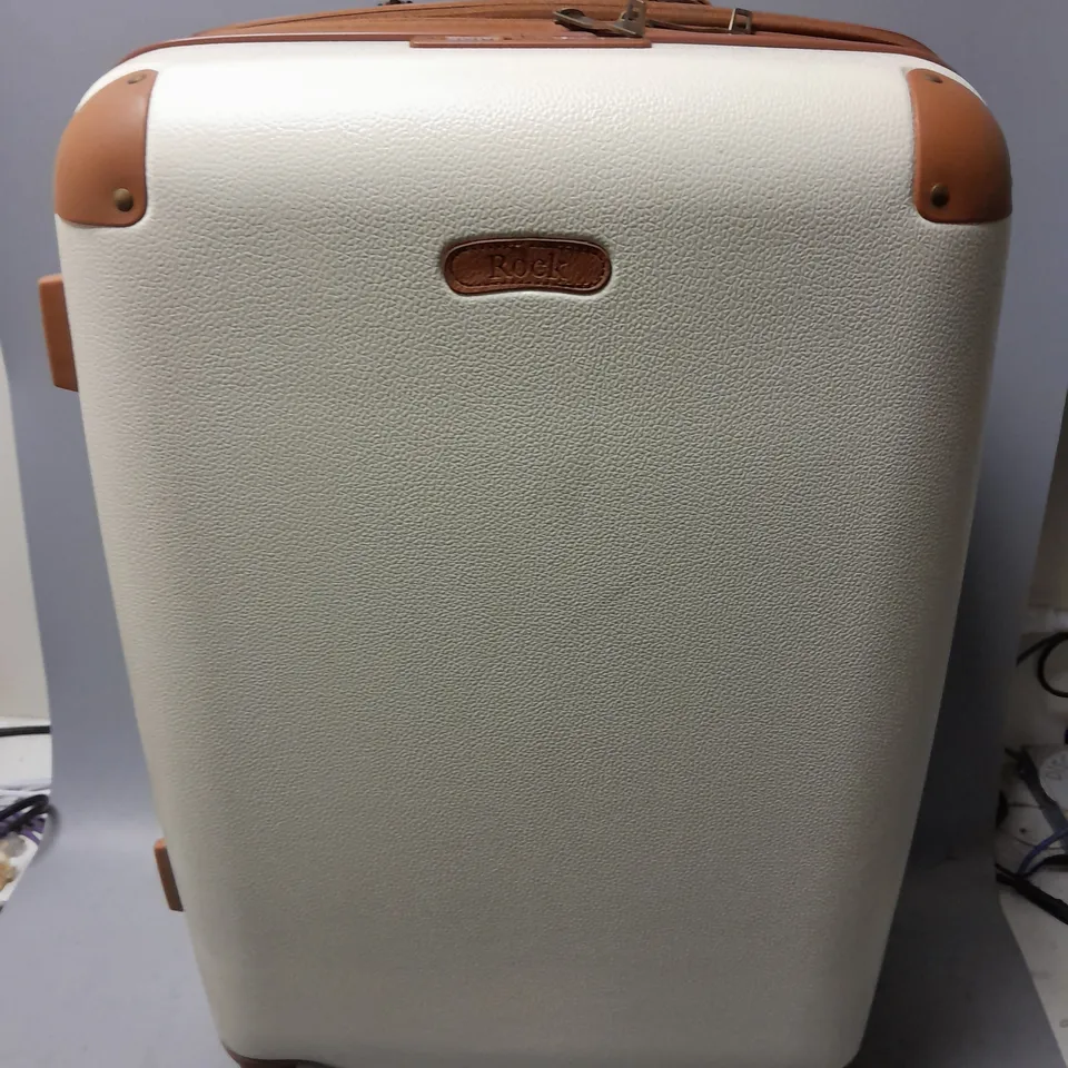 ROCK CARNABY SUITCASE IN CREAM/BROWN