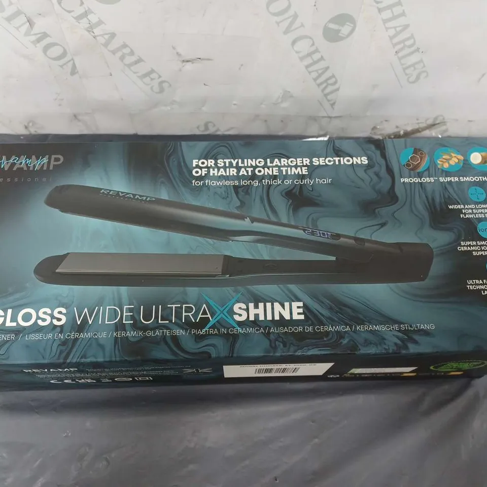 REVAMP PROGLOSS WIDE ULTRA SHINE CERAMIC STRAIGHTENERS