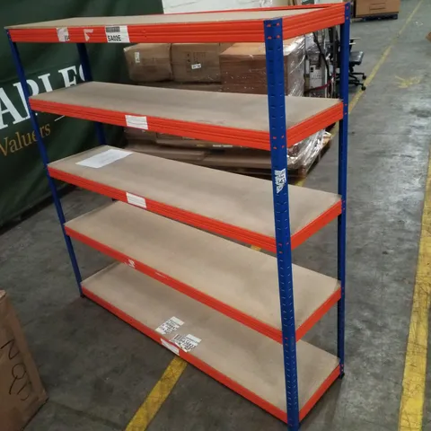 4-TIER SHELVING UNIT 180×180×45CM - BLUE & ORANGE