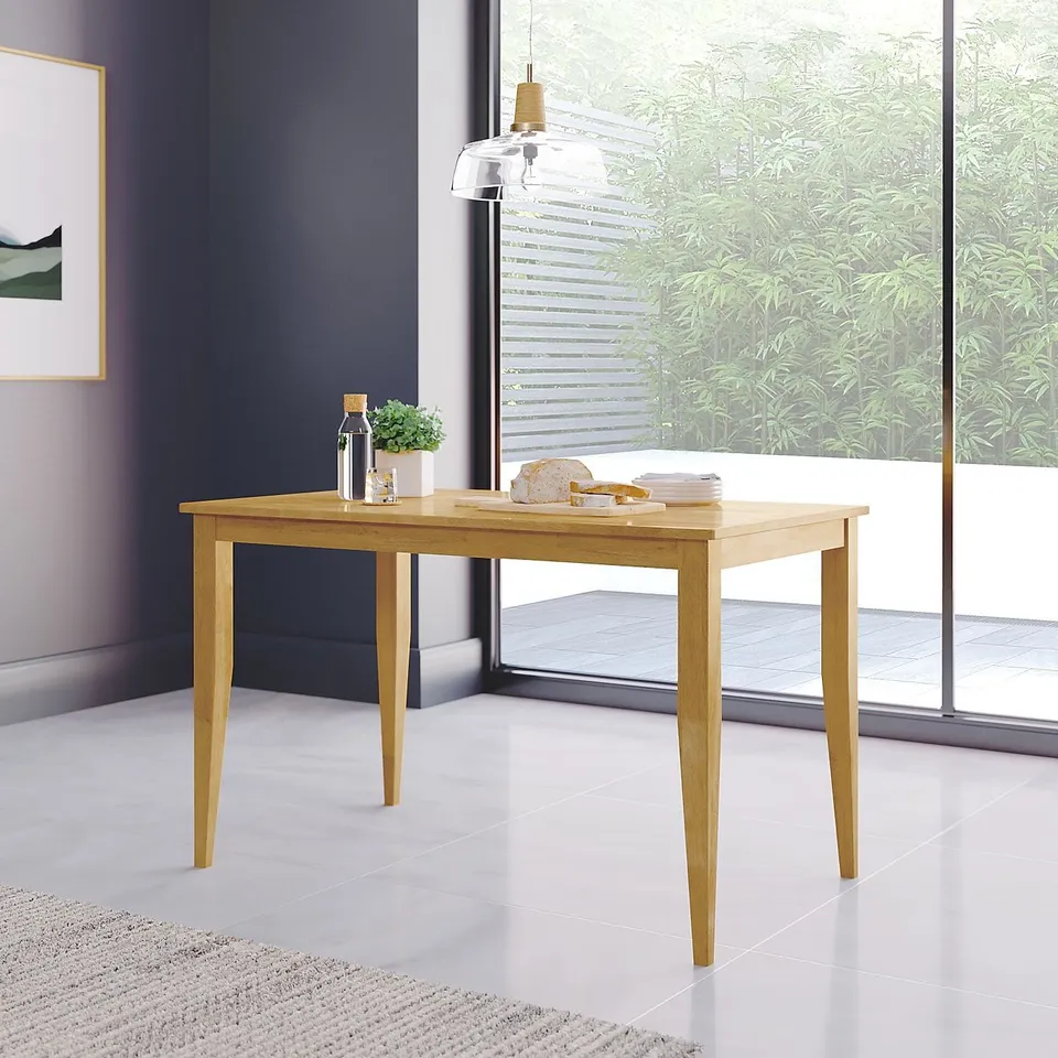 BOXED DESIGNER FINLEY OAK 114cm DINING TABLE 