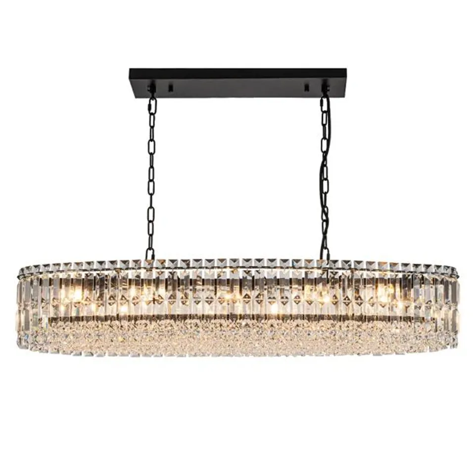 BOXED 10-LIGHT KITCHEN ISLAND CHANDELIER