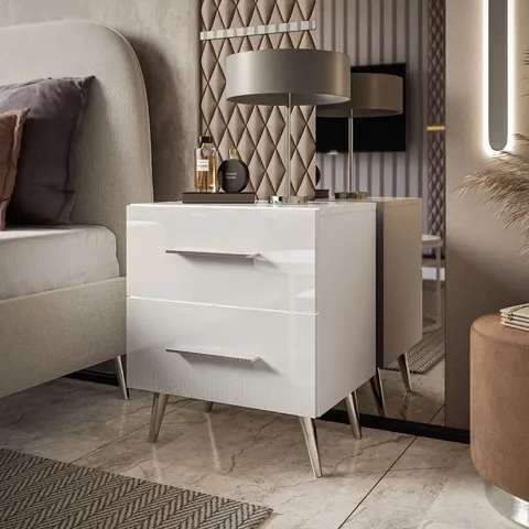 BERKE MANUFACTURED WOOD BEDSIDE TABLE 