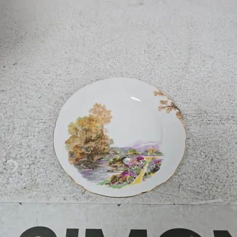 SHELLEY FINE BONE CHINA PLATE X6 – HEATHER PATTERN, ENGLAND (13419)