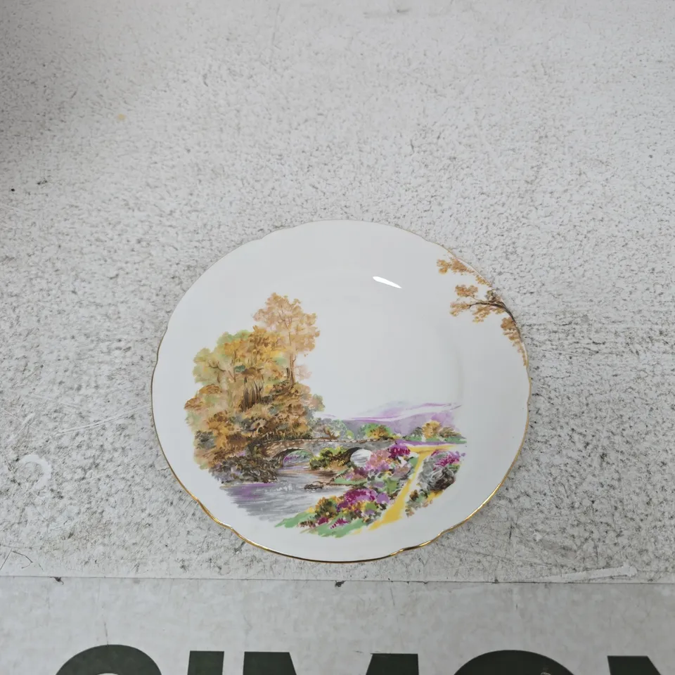 SHELLEY FINE BONE CHINA PLATE X6 – HEATHER PATTERN, ENGLAND (13419)