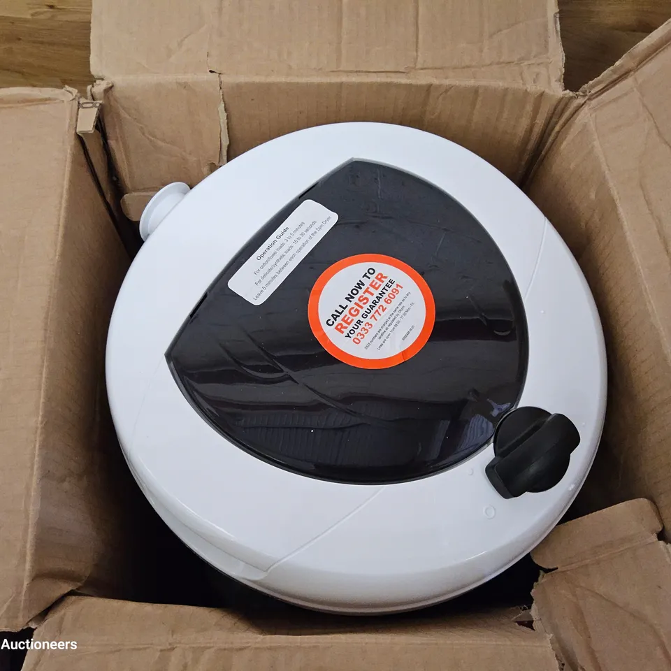 BOXED ENGLISH ELECTRIC SPIN DRYER Model 28009EEWP WHITE