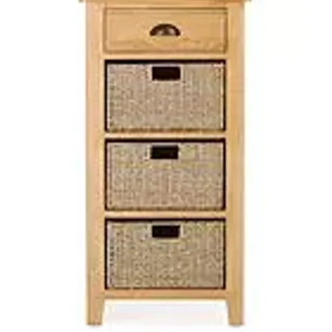 ASHWIN READY ASSEMBLED 1 DRAWER, 3 BASKET SIDEBOARD - COLLECTION ONLY