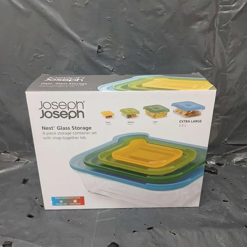 BOXED JOSEPH JOSEPH NEST GLASS STORAGE CONTAINERS 