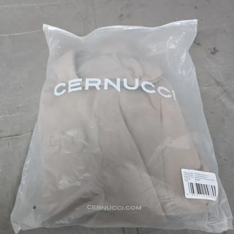 CERNUCCI OVERSIZED ZIP-THROUGH HOODIE β BROWN, SIZE S