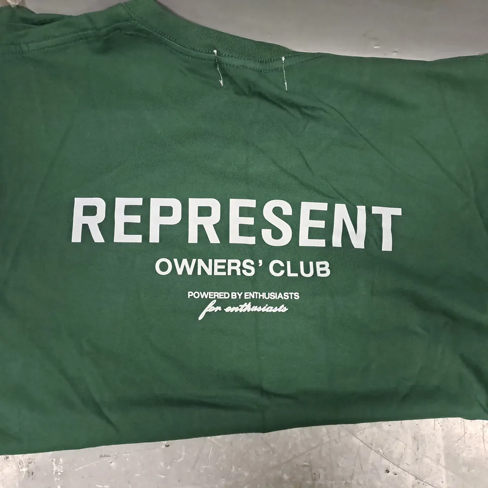 REPRESENT OWNER'S CLUB T-SHIRT IN GREEN SIZE UNSPECIFIED