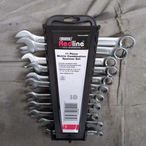 DRAPER REDLINE 11-PIECE METRIC COMBINATION SPANNER SET – CHROME VANADIUM