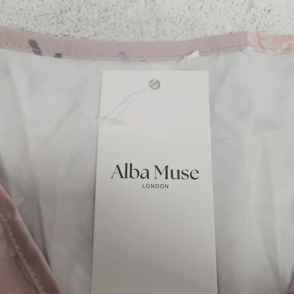 ALBA MUSE LONDON PINK FLORAL WRAP DRESS – XL
