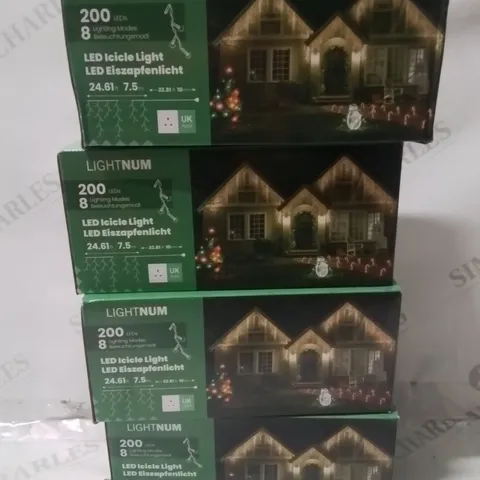 ×4 BOXES OF FAIRY LED ICICLE LIGHTS